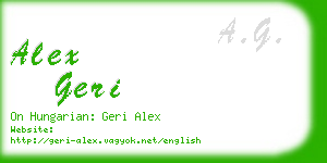 alex geri business card